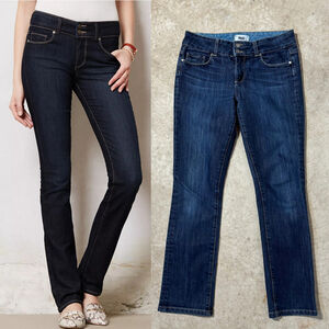 Paige Hidden Hills Straight Jeans Women’s Size 29 Dark Wash Two Button Zip Fly